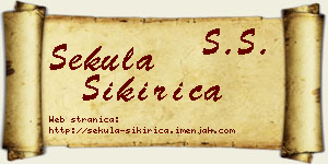 Sekula Sikirica vizit kartica